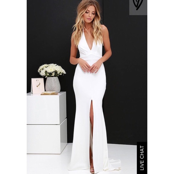 lulus white halter dress